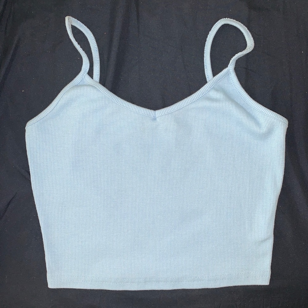 Sky blue crop top
